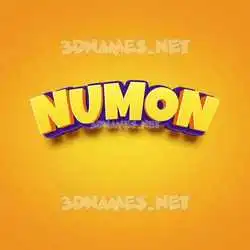 numon in Orange Toon style - 3D name wallpaper