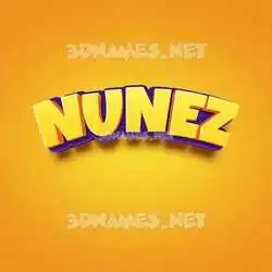nunez in Orange Toon style - 3D name wallpaper