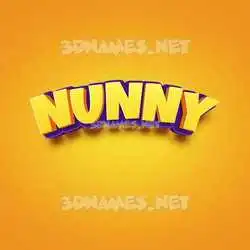 nunny in Orange Toon style - 3D name wallpaper