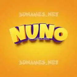 nuno in Orange Toon style - 3D name wallpaper