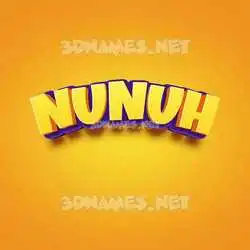 nunuh in Orange Toon style - 3D name wallpaper