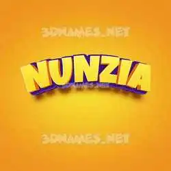 nunzia in Orange Toon style - 3D name wallpaper
