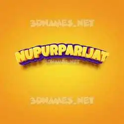 nupurparijat in Orange Toon style - 3D name wallpaper