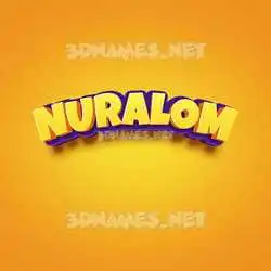 nuralom in Orange Toon style - 3D name wallpaper