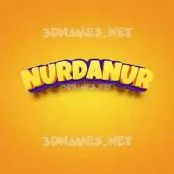 nurdanur in Orange Toon style - 3D name wallpaper