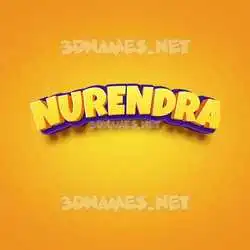 nurendra in Orange Toon style - 3D name wallpaper