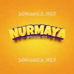 nurmaya in Orange Toon style - 3D name wallpaper