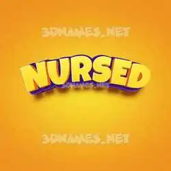 nursed in Orange Toon style - 3D name wallpaper