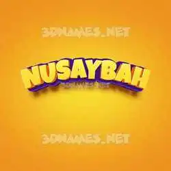 nusaybah in Orange Toon style - 3D name wallpaper