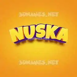 nuska in Orange Toon style - 3D name wallpaper