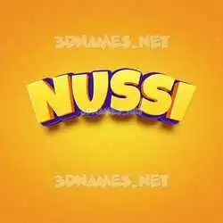 nussi in Orange Toon style - 3D name wallpaper