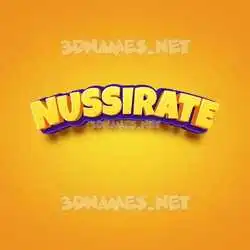 nussirate in Orange Toon style - 3D name wallpaper