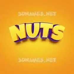nuts in Orange Toon style - 3D name wallpaper