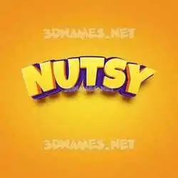 nutsy in Orange Toon style - 3D name wallpaper