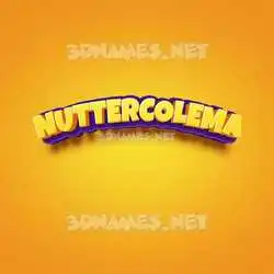 nuttercolema in Orange Toon style - 3D name wallpaper