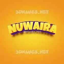 nuwaira in Orange Toon style - 3D name wallpaper