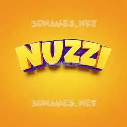 nuzzi in Orange Toon style - 3D name wallpaper