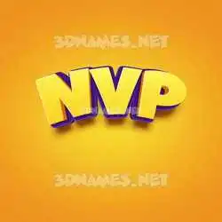 nvp in Orange Toon style - 3D name wallpaper