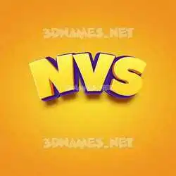 nvs in Orange Toon style - 3D name wallpaper
