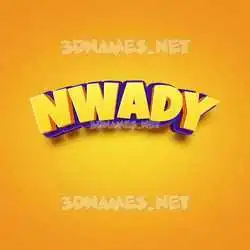 nwady in Orange Toon style - 3D name wallpaper