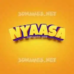 nyaasa in Orange Toon style - 3D name wallpaper