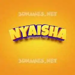 nyaisha in Orange Toon style - 3D name wallpaper
