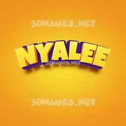 nyalee in Orange Toon style - 3D name wallpaper