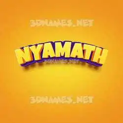 nyamath in Orange Toon style - 3D name wallpaper