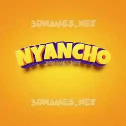 nyancho in Orange Toon style - 3D name wallpaper