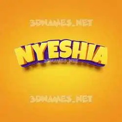 nyeshia in Orange Toon style - 3D name wallpaper