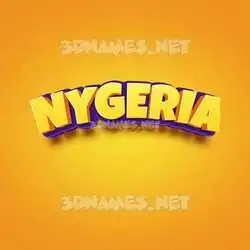 nygeria in Orange Toon style - 3D name wallpaper