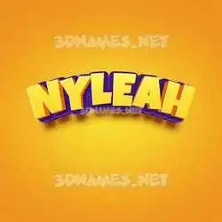 nyleah in Orange Toon style - 3D name wallpaper