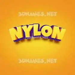 nylon in Orange Toon style - 3D name wallpaper