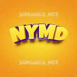 nymd in Orange Toon style - 3D name wallpaper