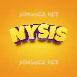 nysis in Orange Toon style - 3D name wallpaper