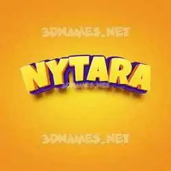 nytara in Orange Toon style - 3D name wallpaper