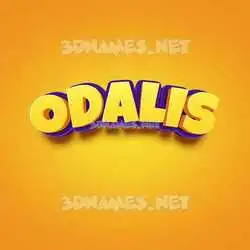 odalis in Orange Toon style - 3D name wallpaper