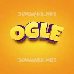 ogle in Orange Toon style - 3D name wallpaper