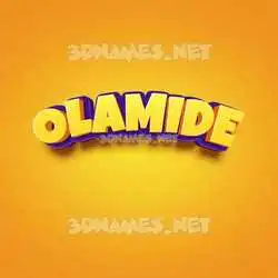 olamide in Orange Toon style - 3D name wallpaper