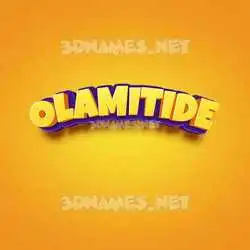 olamitide in Orange Toon style - 3D name wallpaper