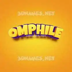 omphile in Orange Toon style - 3D name wallpaper