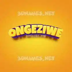 ongeziwe in Orange Toon style - 3D name wallpaper