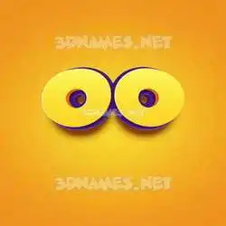 oo in Orange Toon style - 3D name wallpaper