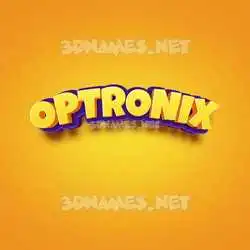 optronix in Orange Toon style - 3D name wallpaper