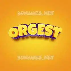 orgest in Orange Toon style - 3D name wallpaper