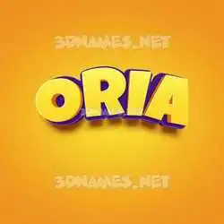 oria in Orange Toon style - 3D name wallpaper