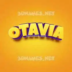 otavia in Orange Toon style - 3D name wallpaper