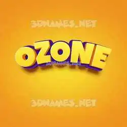 ozone in Orange Toon style - 3D name wallpaper