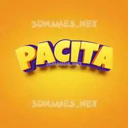 pacita in Orange Toon style - 3D name wallpaper