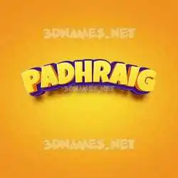 padhraig in Orange Toon style - 3D name wallpaper
